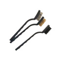 3 pc Mini Wire Brush Set Stainless Steel, Brass, Nylon